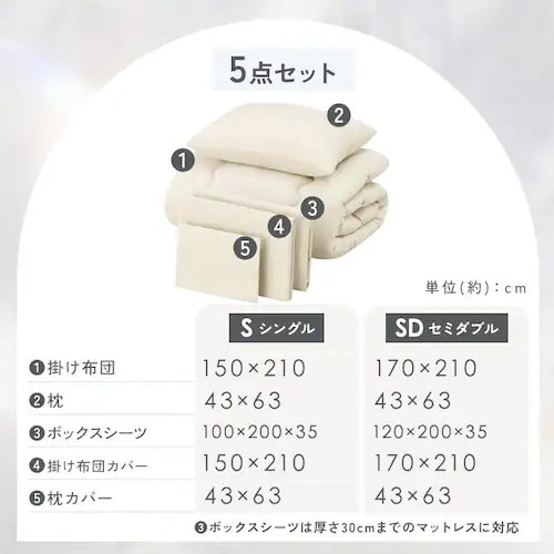 ベッド用布団3点セット SD KFS-B3SD ダークグレー 113509 │アイリス