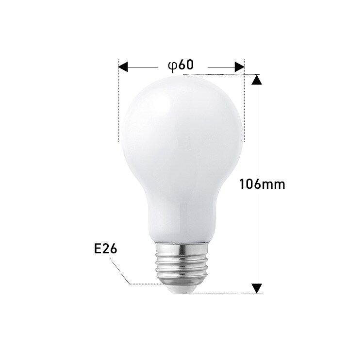 LEDシリカ電球 E26 80W相当 昼白色 LDA6N-G／W-8LW【前払い不可