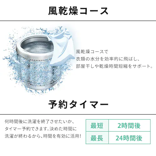 ����@ 8kg OSH �K�`�����ɉQ��� �ȃG�l �ߐ� ���N�Ƃ�LOW�݌v ��l��炵 �t�@�~���[���� ITW-H803H-W_12