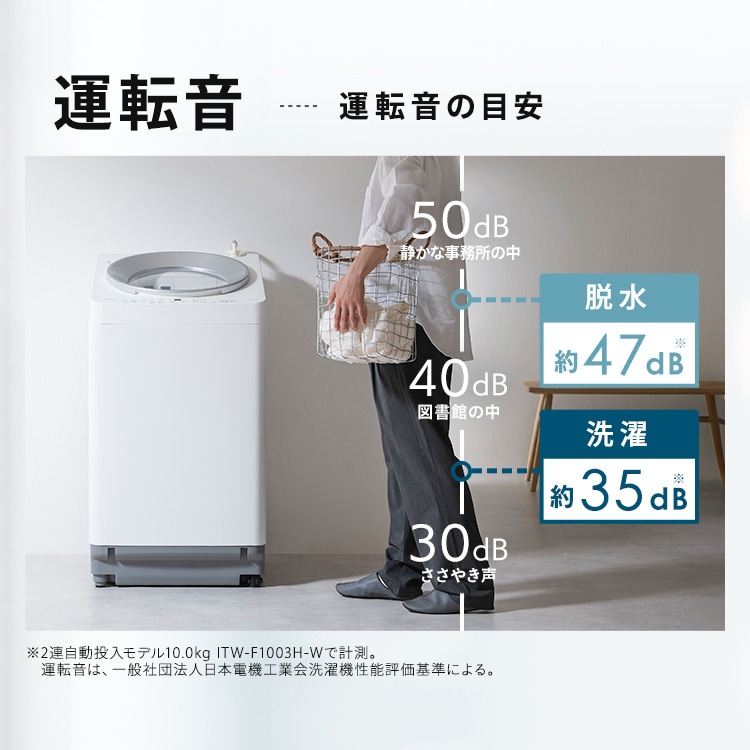 洗濯機 10kg 設置費込み OSH 2連タンク 洗剤自動投入 ガチ落ち極渦洗浄
