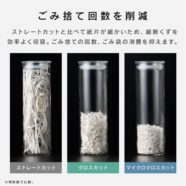SHIZCUT＞【静音】 パーソナルシュレッダー マイクロクロスカット 除電