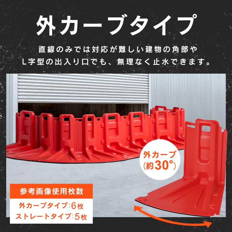 止水板 ストレートタイプ FCB-61L レッド 113845 │アイリスオーヤマ