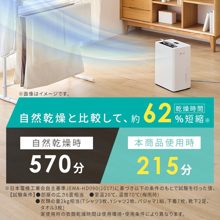 衣類乾燥除湿機 4.8L KJ-C481-W ホワイト 114743│アイリスオーヤマ