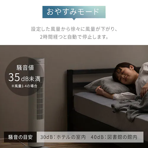 タワーファン DCモーター ATF-CD83-W ホワイト_4