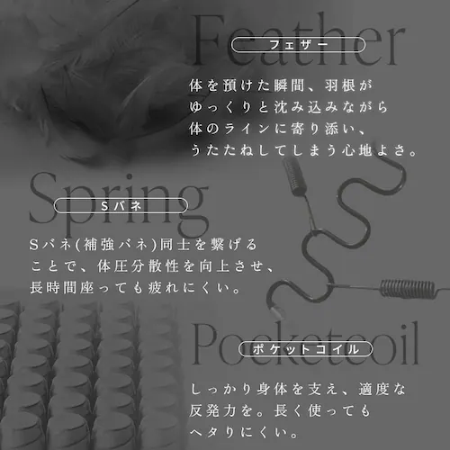 うたたねフェザーソファ 2.5人掛け UFS-25S ベージュ_5