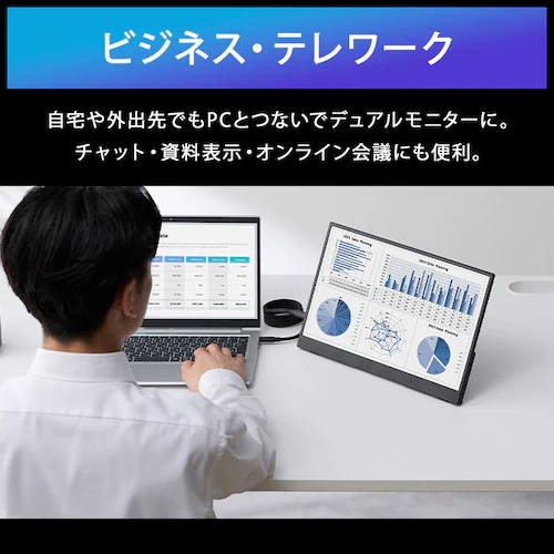 ポータブルモニター DP-GF166S-B ブラック_2