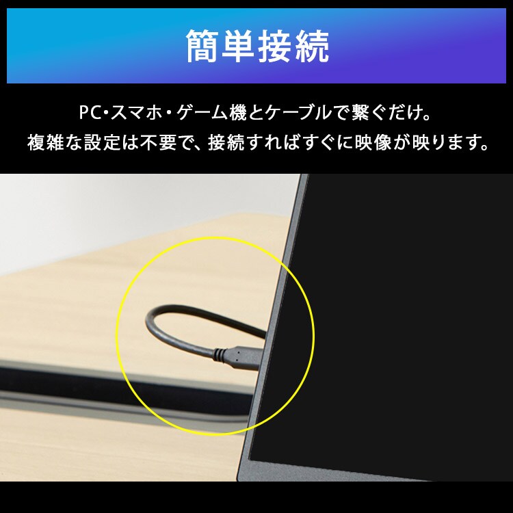 ポータブルモニター 15.6インチ DP-GF166S-B ブラック 115444