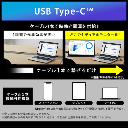 ポータブルモニター DP-GF166S-B ブラック_4