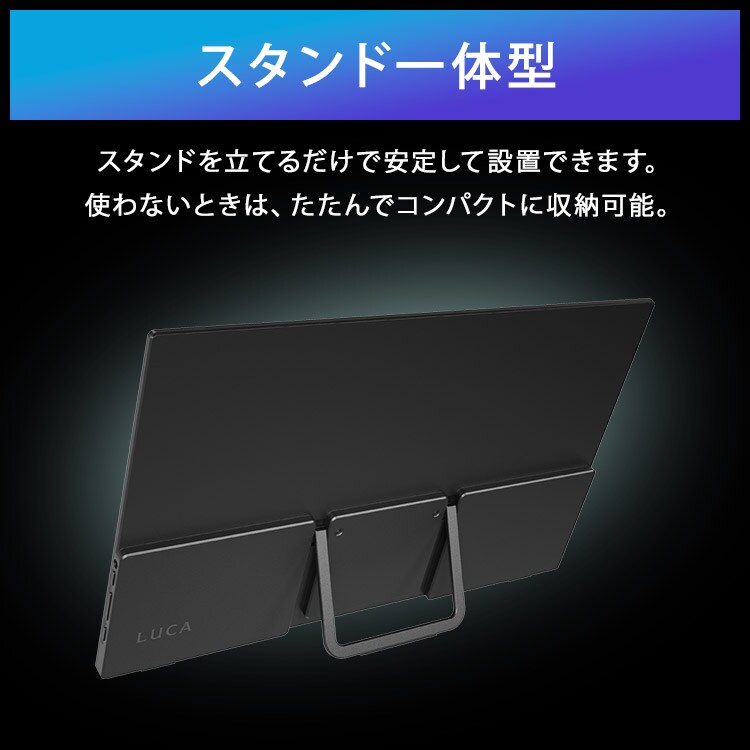 ポータブルモニター 15.6インチ DP-GF166S-B ブラック 115444