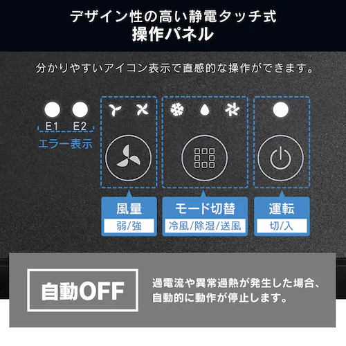 スポットクーラー2.5kw ISAC-2501U-B ブラック【代引不可】【時間指定不可】_15