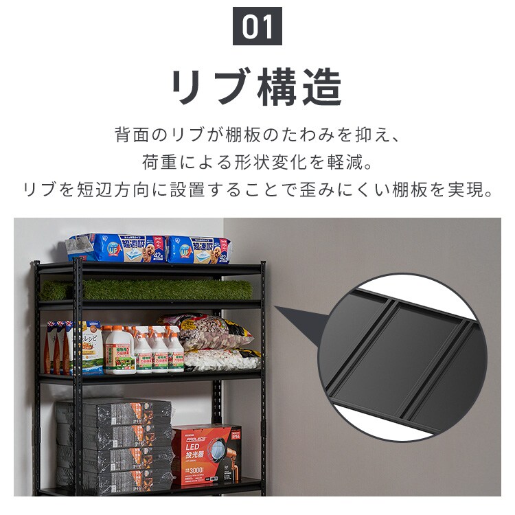 アングルスチールラック ANRｰ1218L ホワイト 115559 │アイリス