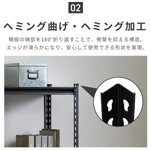 アングルスチールラック ANRー8818L ホワイト_3