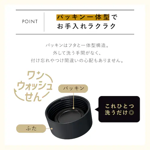 飲み物の味が変わりにくい♪ セラミックコーティングマグボトル 500ml CMSS-500 ブラック_9