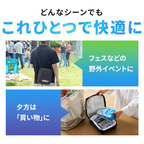 HUGEL 保冷バッグ エアロゲルポーチ型 AGSC-P3C チャコールグレー_2