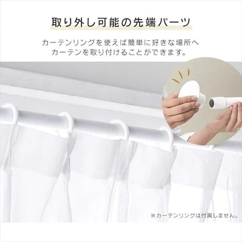 スタイル伸縮棒≪110-190cm≫ SSB-190 ホワイト【2本】+木製シェルフ 伸縮棒用≪Sサイズ≫WSS-29 ホワイト/ナチュラル_8