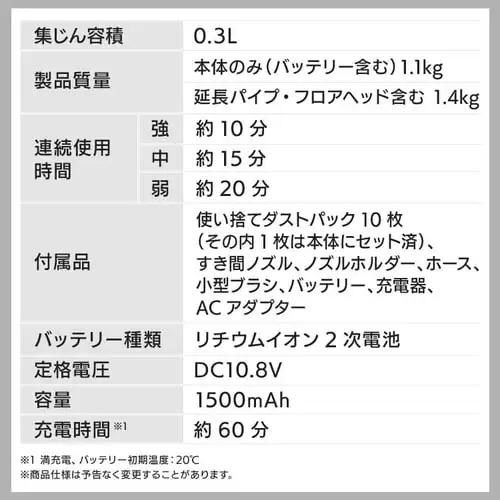 【2点セット】インパクトドライバー JID80-Z + スティッククリーナー 掃除機 JCL108 10.8V 充電式_16