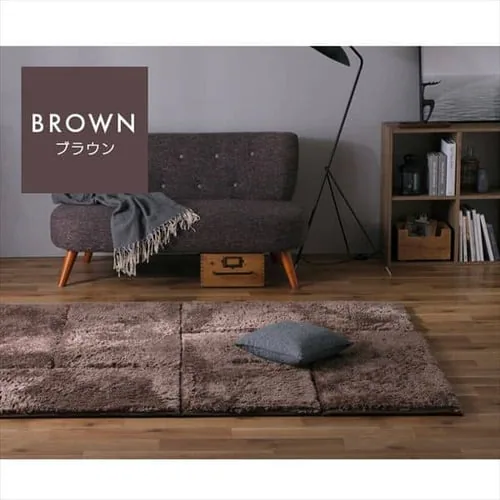 ラグ ジョイントシャギーラグ 8枚 50cm×100cm ベージュ JTR-S5010_19