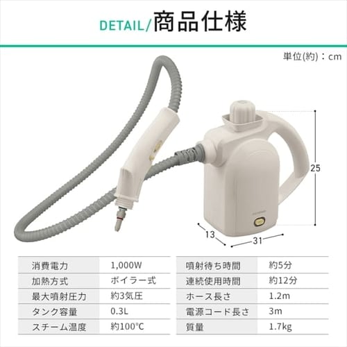 セット】リンサークリーナー RNS-300+スチームクリーナー STM-305R-C