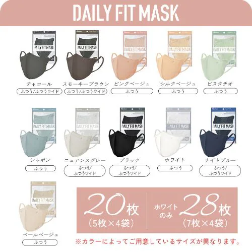 �y21���z ���t�B�b�g �J���[�}�X�N �ӂ��T�C�Y 7�����~3 �y�[���x�[�W���~�l�C�r�[ �y������s�z_4