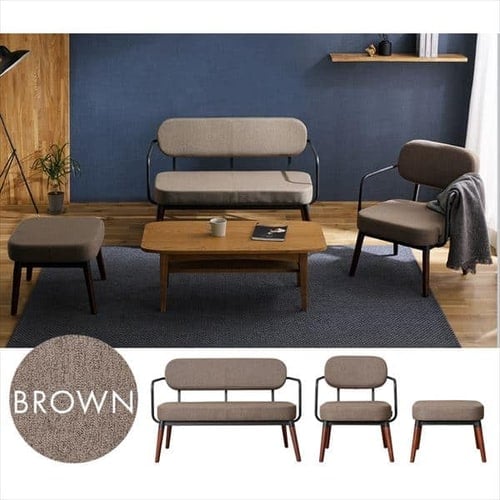 3点セット】ソファ 1人掛け+2人掛け スチールフレームソファ セット