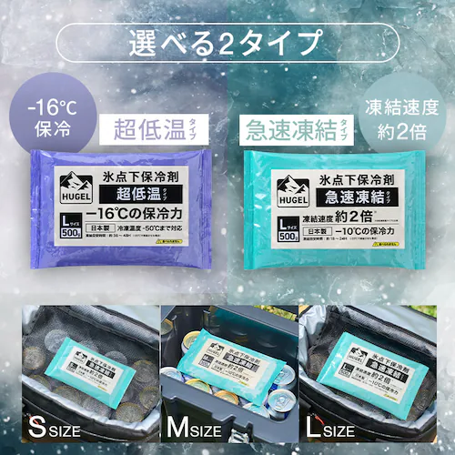 【2個セット】HUGEL 氷点下保冷剤 超低温タイプ HHCS-150_2