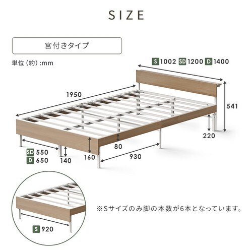 �E�b�h�X�`�[���x�b�h �����o���Z�b�g �{�t�� �V���O�� SBW02-S�^SB-WHK �u���b�N�^�i�`������_15