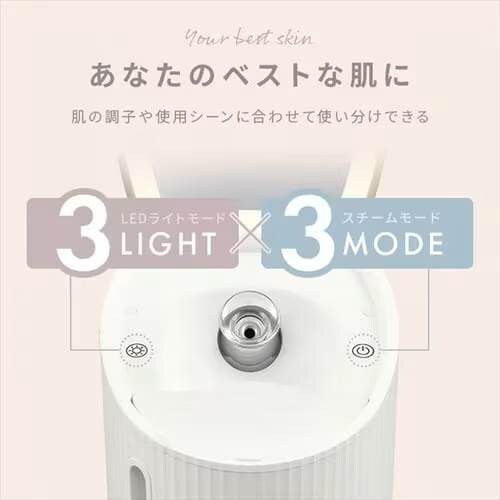 �y�g���Ĕ[���v�����zMiCOLA �t�F�C�X�X�`�[�}�[ LED���C�g�t���~���[ FST-101 �z���C�g_9