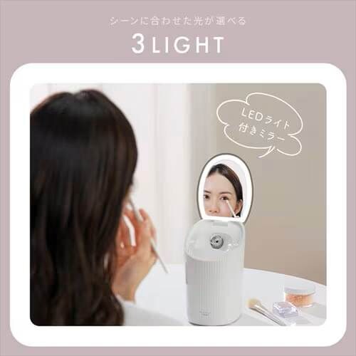 �y�g���Ĕ[���v�����zMiCOLA �t�F�C�X�X�`�[�}�[ LED���C�g�t���~���[ FST-101 �z���C�g_13