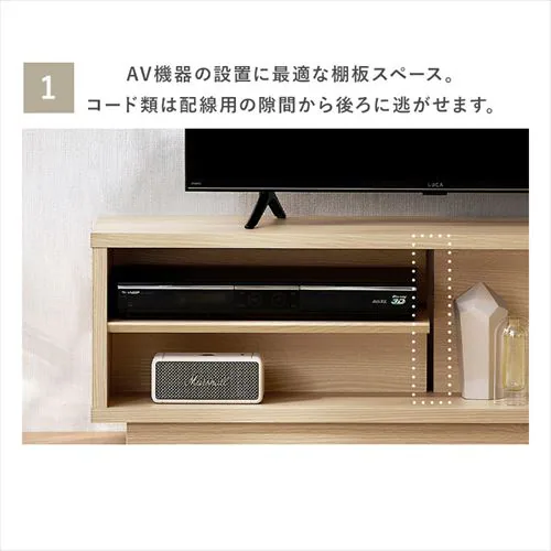 テレビ台 オープンタイプ OTS-100SR ウォールナット/ブラック_5