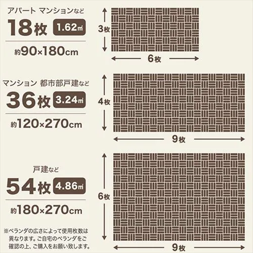 【9個セット】セラミック調タイルデッキ CTD-300 ブラウン_14
