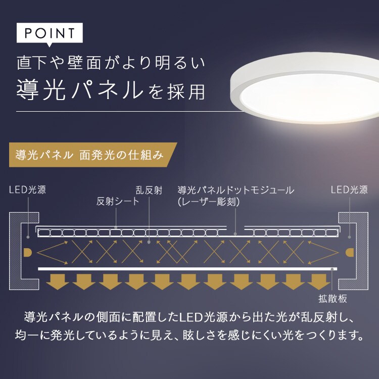 LED シーリングライト 8畳 調光 調色 工具・工事不要 リモコン付き 5年