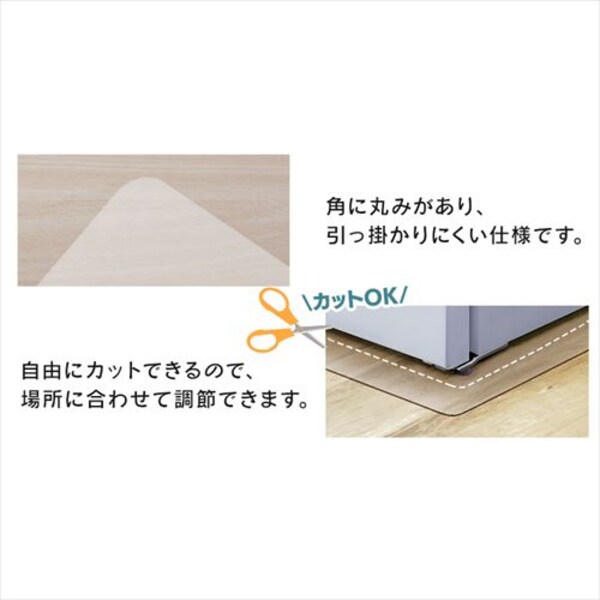 冷蔵庫下床保護シート アイリスオーヤマ Mサイズ RSS-M クリア 202066 