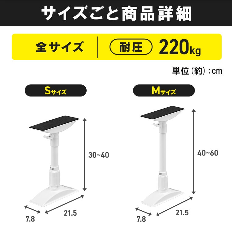 家具転倒防止伸縮棒MLサイズ KTB-50R ホワイト 202809 │アイリス