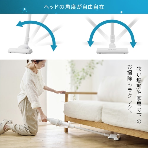 掃除機 コードレス サイクロン Type-C対応 最軽量 SCD-220-W ホワイト