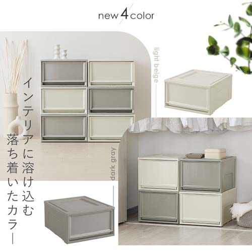 3個セット】収納ケース BC-LD チェスト ホワイト／クリア 深型 1898537