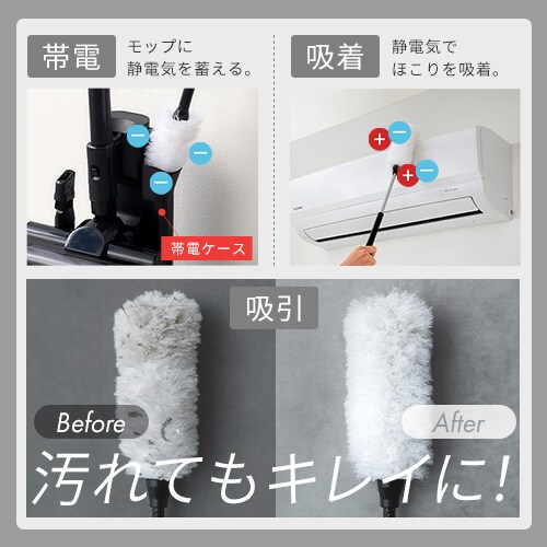 掃除機 コードレス サイクロン 置くだけで充電 自走式 静電モップ SCD