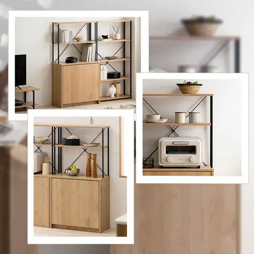 ウッドペールストッカー ラック付き HWPS-635 ナチュラル/ブラック_13