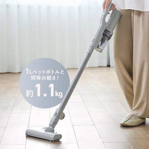 掃除機 充電式サイクロンスティッククリーナー コードレス ゴミ回収ドック付き SCD-124PD-NH ノルディックグレー_3