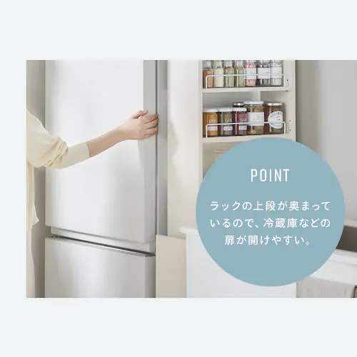 キッチン隙間収納ラック KSR-H180 ホワイト_7