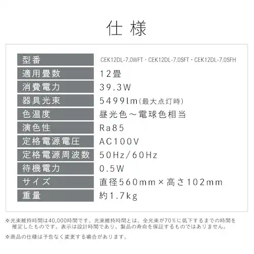 LED�V�[�����O���C�g 12�� �������F CEK12DL-7.0SFH �����^���O���[_11