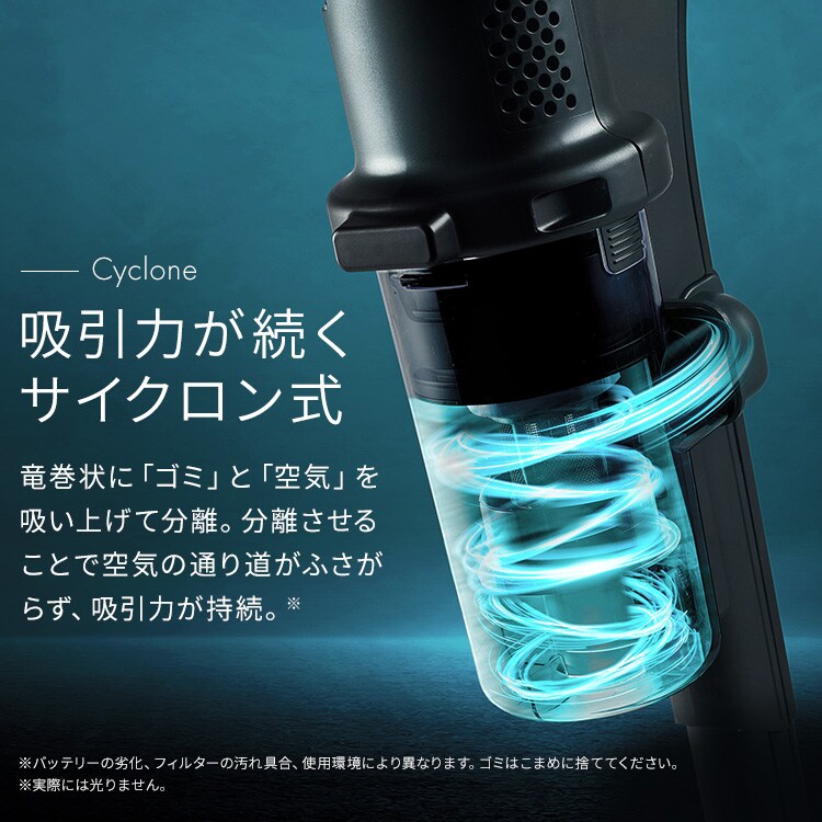 充電式サイクロンスティッククリーナー SCD-R4P-B ブラック 210061