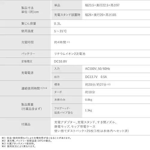 充電式紙パックスティッククリーナー SBD-G5P-W ホワイト_14
