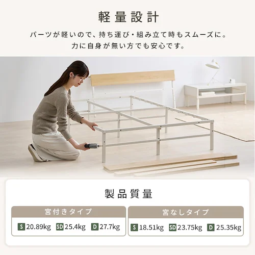 �E�b�h�X�`�[���x�b�h  SBW01-S �u���b�N�^�E�H�[���i�b�g_23