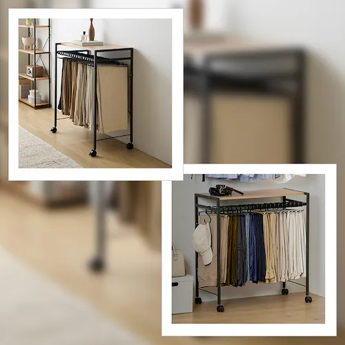 スラックスハンガー20本掛け HSH-20 ナチュラル/ブラック_11