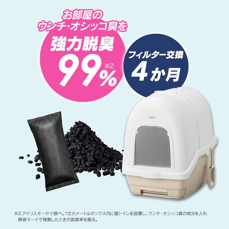 ラクリーン 炭脱臭ファン付き猫トイレ フルカバー システム 猫 トイレ DFT-52 アイボリー／ベージュ Amazon | アイリスオーヤマ ラクリーン 炭脱臭ファン付き猫トイレ