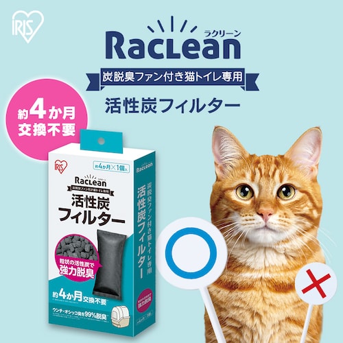 ラクリーン 炭脱臭ファン付き猫トイレ専用活性炭フィルター DFT-52F1P_2