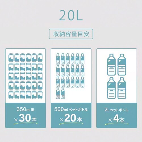 �N�[���[�{�b�N�X HUGEL 20L ��6.1���ۗ� 6�ʐ^��f�M�p�l�� �^��f�M ��e�� VITC-20 �`���R�|���O���[�@_10