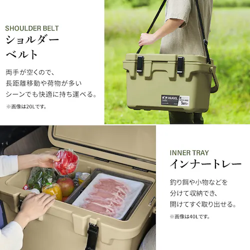 �y���ቷ�ۗ�ܕt���zHUGEL �N�[���[�{�b�N�X 40L TC-40R �J�[�L_5