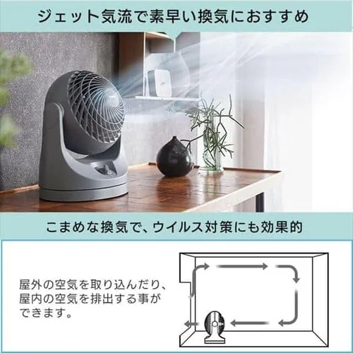 サーキュレーター 8畳 マカロン型 左右首振り PCF-MKM15-W ホワイト_11