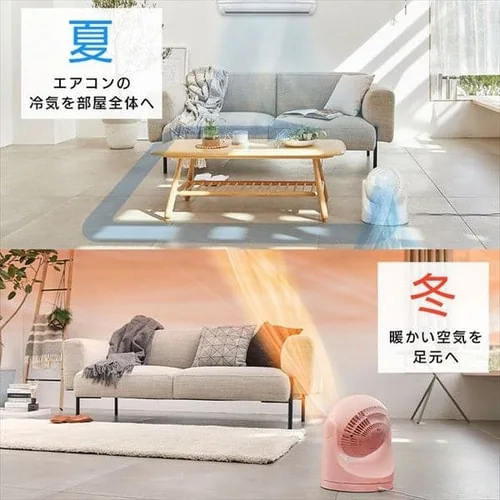サーキュレーター 8畳 マカロン型 左右首振り PCF-MKM15-W ホワイト_15